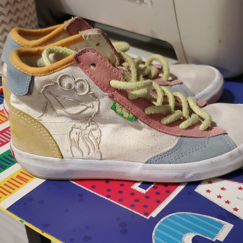 RARE COLLAB Vans x Sesame Street x Lizzie Armanto High Top Skate Kids Size 3Y